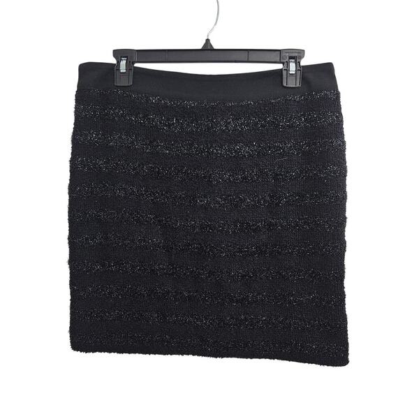 English Factory Metallic Stripped Textured Mini Skirt. Size Large - Picture 1 of 6